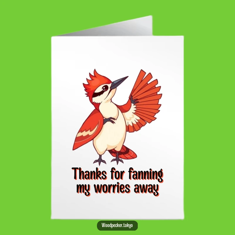 Free Printable Thank You Card: Woodpecker's Cool Thanks, Downloadable Gift!