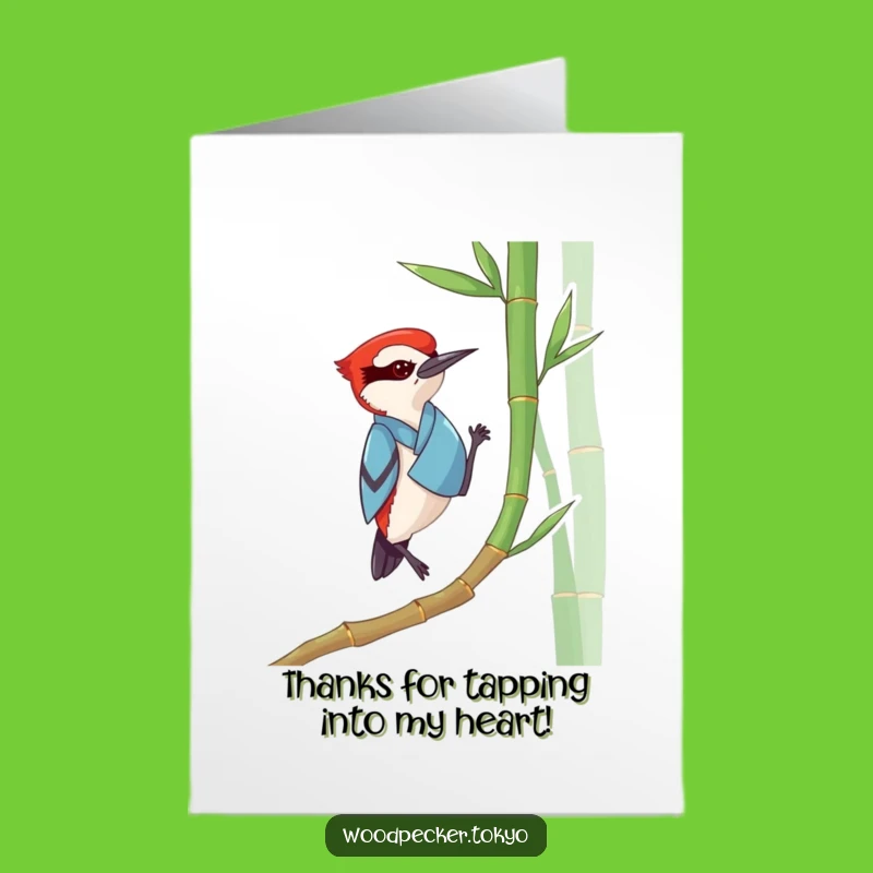 Free Printable Thank You Card: Zen Woodpecker, Funny Downloadable Gift for Grateful Appreciation