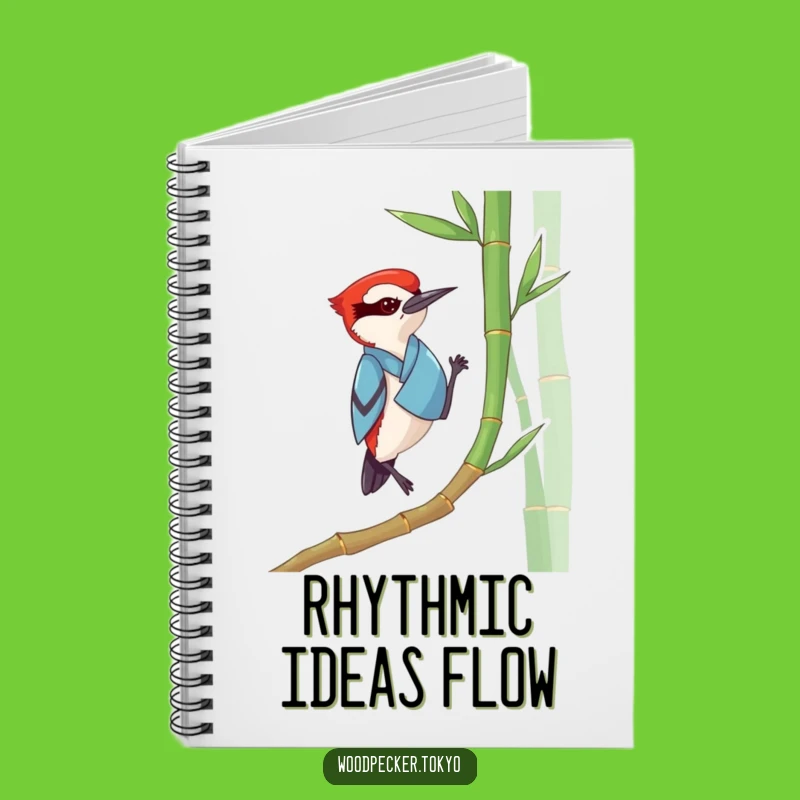 Funny Woodpecker Kimono Notebook: Zen Journal, Ideal Funny Gift